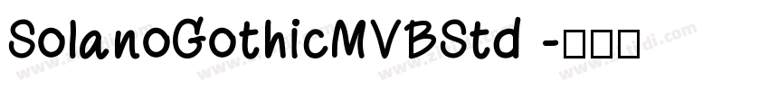 SolanoGothicMVBStd 字体转换